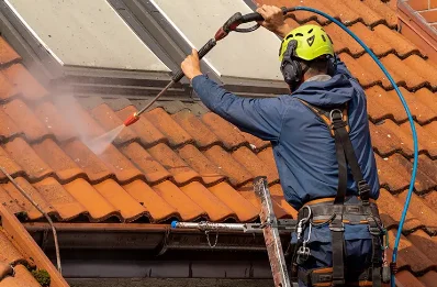 Démoussage et hydrofuge de toiture à Béost